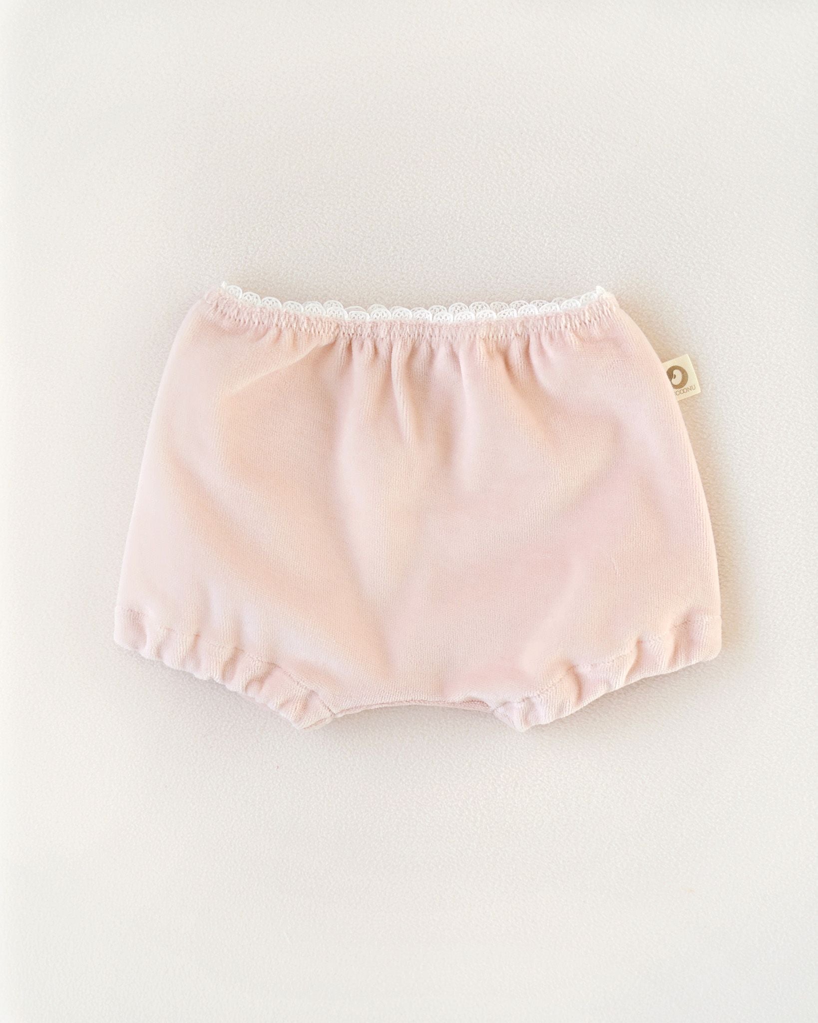 CUCOONU Samthöschen für Baby in Rosa, Vorderansicht