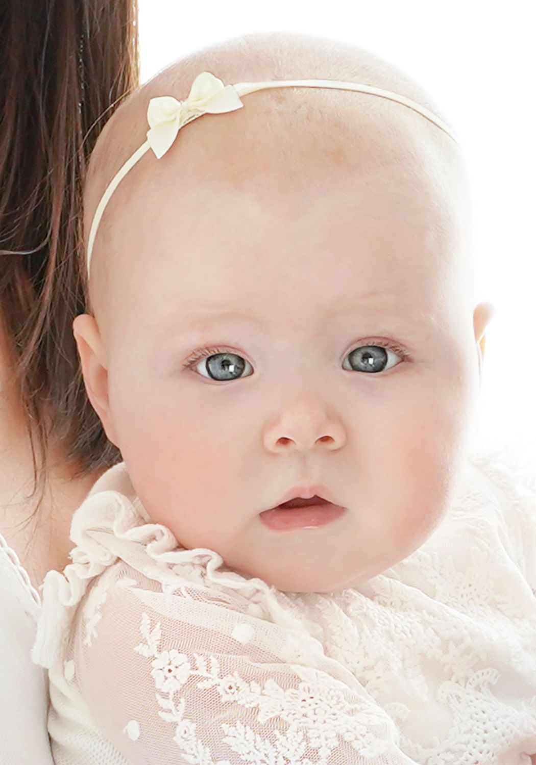 Haarband "Tiny Bow" in Offwhite