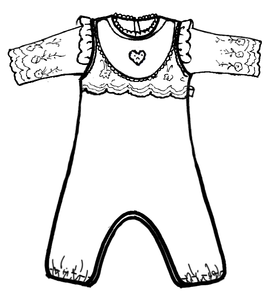 Handgemalte Skizze eines festlichen CUCOONU Stramplers