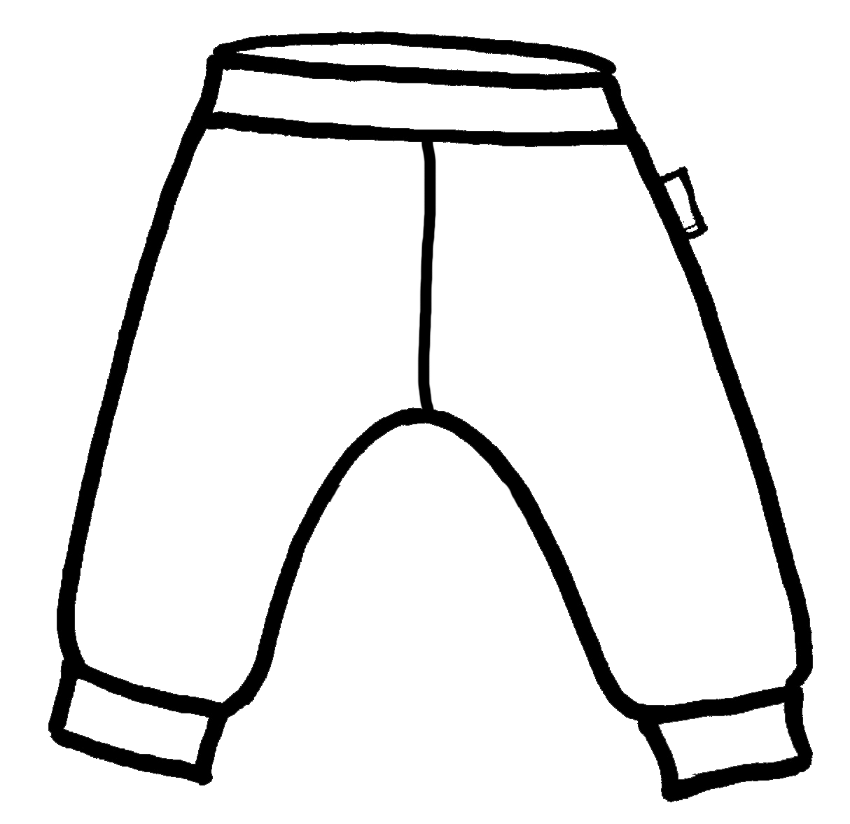 Handgemalte Illustration einer festlichen CUCOONU Babyhose